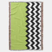 Couverture Motif Zigzag noir et blanc, Chevron, Vert (devant Vertical)