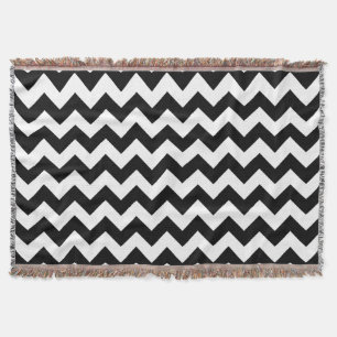 Couverture Motif Zigzag noir et blanc, Motif Chevron