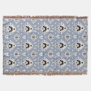 Couverture Motifs beiges gris mignons de tribal d'ikat