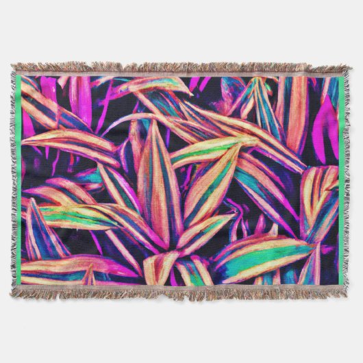 Couverture Motifs de feuilles de néon dévoilés (Devant)