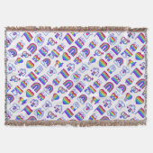 Couverture Motifs d'icônes arc-en-ciel colorées (Devant)
