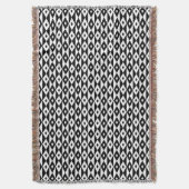 Couverture Motifs rétro noir et blanc en forme de losanges - (devant Vertical)