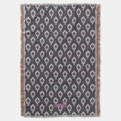 Couverture Motifs tribaux chics noirs et violets ikat (devant Vertical)