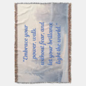 Couverture Motivational Quote Blanket "Brilliance & Courage" (devant Vertical)