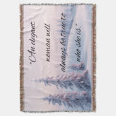 Couverture Motivational Quote Blanket “Elegant Spirit Winter" (devant Vertical)