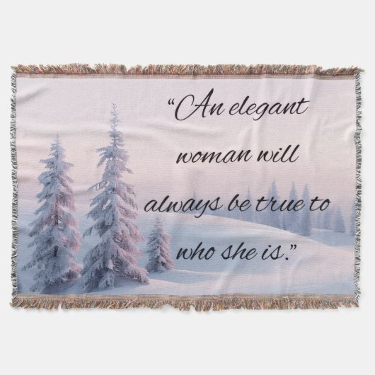 Couverture Motivational Quote Blanket “Elegant Spirit Winter" (Devant)