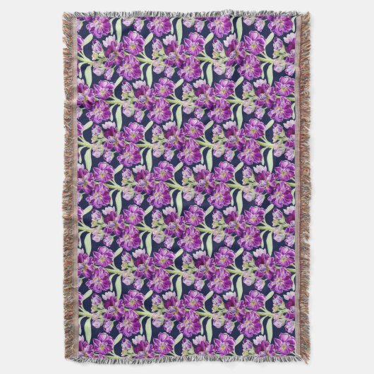 Couverture Moyenne fleurie stock d'aquarelle violet (devant Vertical)