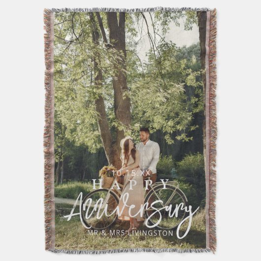 Couverture Mr & Mrs Happy Mariage Anniversaire Personnalisé (devant Vertical)