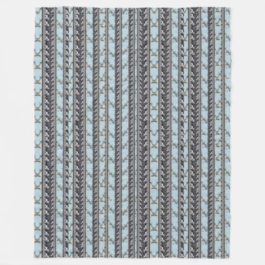 Couverture multi de rayure d'orchidée de pavots (Devant)