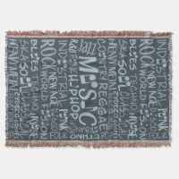 Musique Genres Word Collage personnalisé jeter cou