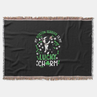 Couverture My Boston Terrier is My Lucky Charm Paw Dog