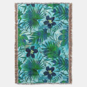 Couverture Nalani Hawaiian Tropical Garden Turquoise (devant Vertical)