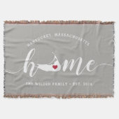 Couverture Nantucket Ville Natale Personnalisée (Devant)