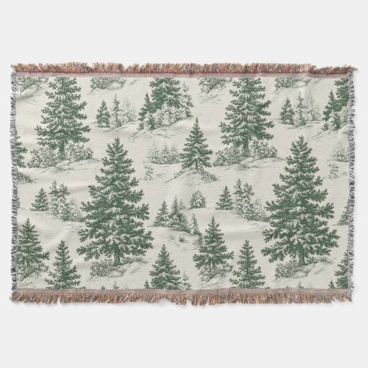 Couverture Nappe verte en toile de Jouy à motif d'arbre de No (Devant)