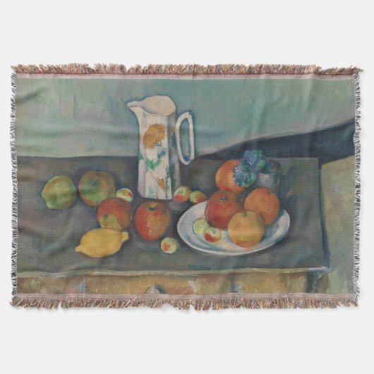 Couverture Nature morte, pichet de lait et fruits sur une tab (Devant)