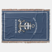 Couverture Nautical Beach House Nom de famille Est Ship Ancre (Devant)