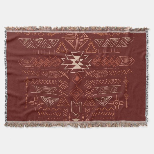 Couverture Navajo Aztec : Ethnic Doodle Motif. (Devant)
