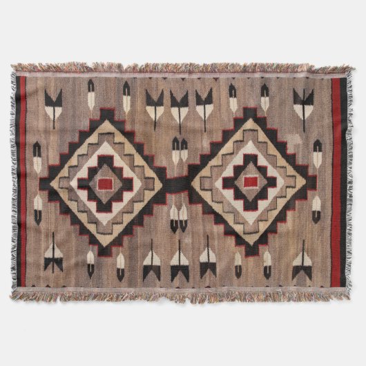 Couverture NAVAJO FEATHER PATTERN TAPESTRY 1900 reprint     (Devant)