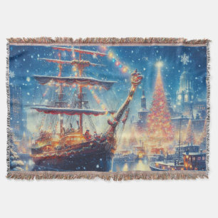 Couverture Navire à quai Noël/hiver