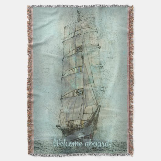 Couverture Navire classique nautique (bleu) (devant Vertical)