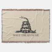 Couverture Ne marche pas sur moi Drapeau Gadsden BLACK BEIGE (Devant)