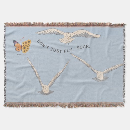 Couverture Ne volez pas simplement, envolez-vous Plaid jeté (Devant)