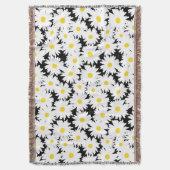 Couverture Négative Space Daisies blanc jaune sur noir (devant Vertical)