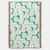 Couverture Négative Space Daisies blanc jaune sur vert (devant Vertical)