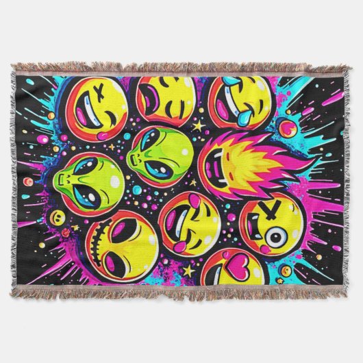 Couverture Neon Funky Emoji Mix (Devant)
