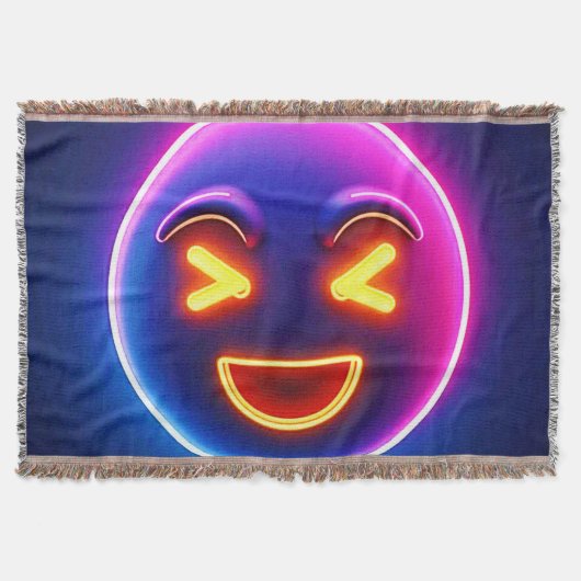 Couverture Neon Laughing Emoji Joy (Devant)
