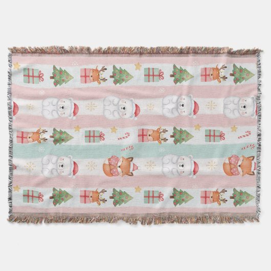 Couverture New Year's texture of fabric and packaging, bears (Devant)