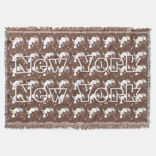 Couverture New York Blanket NYC Bull Statue Souvenir Blanket (Devant)