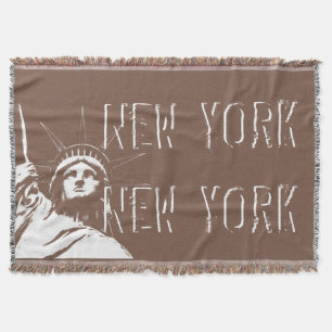 Couverture New York Blanket NYC Statue de la Liberté Blanket