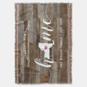 Couverture New York Home State Personnalisé Look bois (devant Vertical)