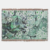 COUVERTURE NID D'OISEAU, ARBRE, FLEURS DE PRINTEMPS BLANC VER (Devant)