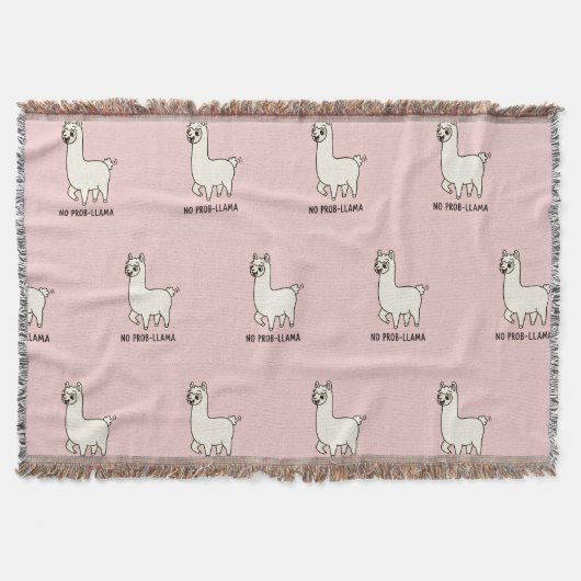 Couverture "No Prob-Llama" Doodle de lama mignon - Ambiance d (Devant)