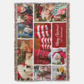 Couverture Noël 7 Photo Collage avec Nom de famille, Rouge (devant Vertical)