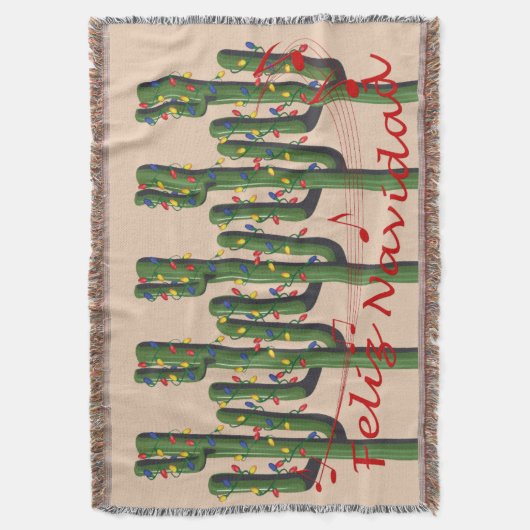 Couverture Noël Cactus Feliz Navidad (devant Vertical)