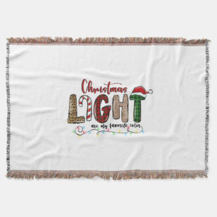 Couverture Noël Cadeau Noël Lumière sont ma couleur préférée