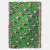 Couverture Noël Chihuahua sur vert (devant Vertical)