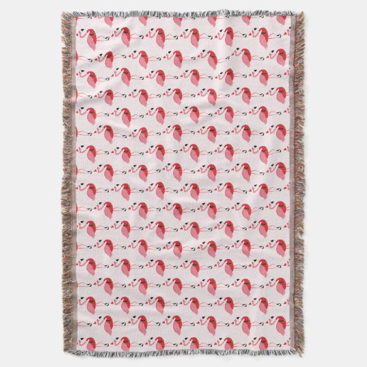 Couverture Noël d'animal Flamant rose rose Père Noël (devant Vertical)