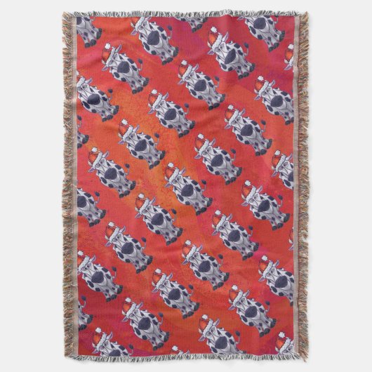 Couverture Noël de la vache sur rouge (devant Vertical)