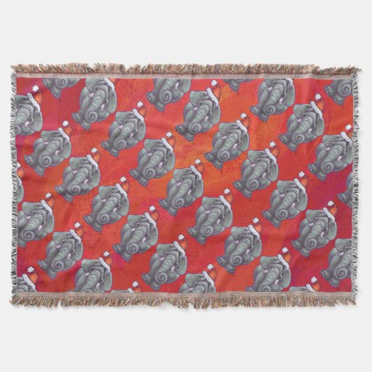 Couverture Noël des éléphants en rouge (Devant)