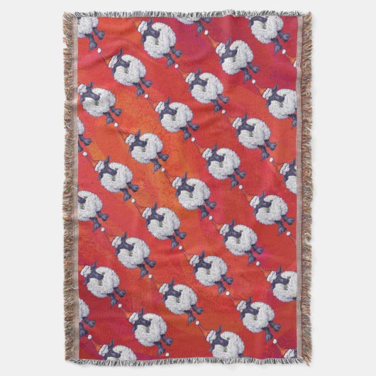 Couverture Noël des moutons sur rouge (devant Vertical)