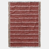 Couverture Noël Faux Fils Rouges Tissés (devant Vertical)