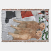 Couverture Noël Golden Retriever (Devant)