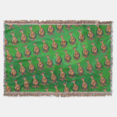 Couverture Noël Kangaroo sur le dos vert peint (Devant)