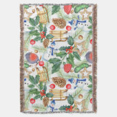 Couverture Noël Noël Noël Noël Snowman, Pine Cones, Holly (devant Vertical)