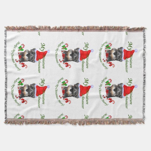 Couverture Noël Schnauzer miniature (Devant)