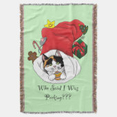 Couverture Noël Stocker mignonne Calico Kitten (devant Vertical)